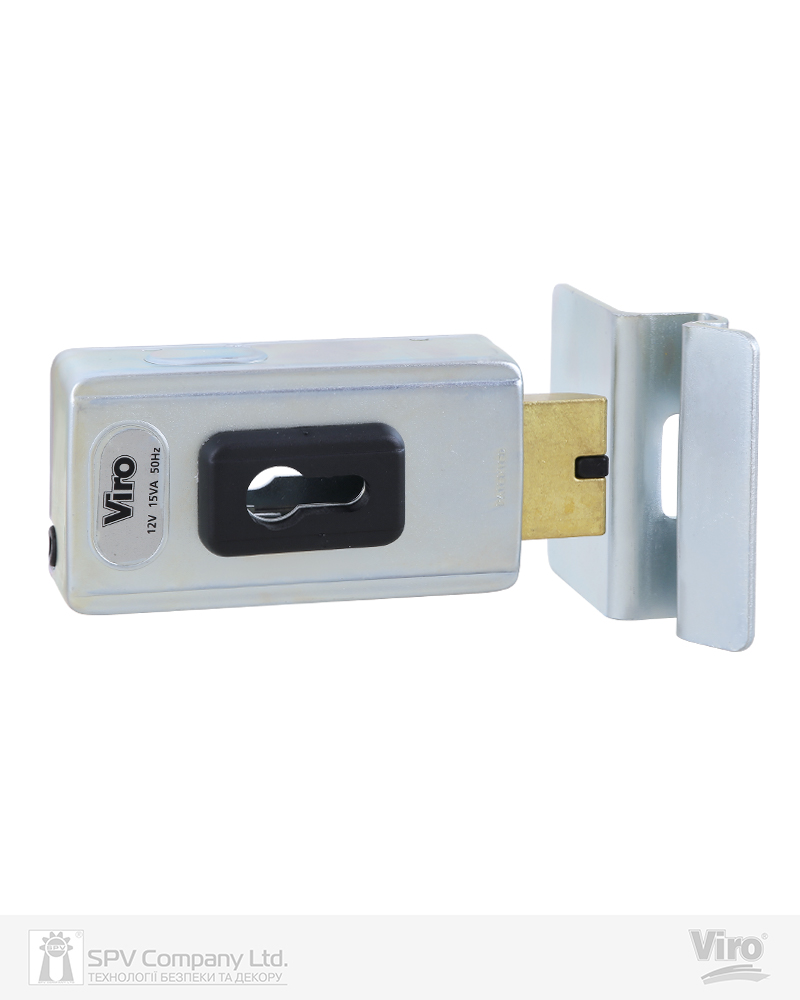 Фото Замок електромеханічний VIRO V06 BS70мм     T1/T2 DIN 12VAC NC GATE накладний V96 SS відкривання всередину в інтернет-магазині locksmaster.com.ua