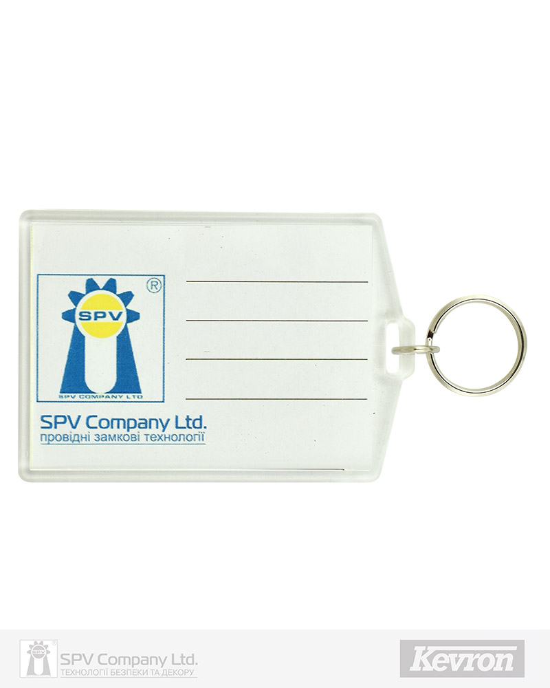 Фото Брелок KEVRON ID58 CLEAR акрил 96x65мм PB   в інтернет-магазині locksmaster.com.ua