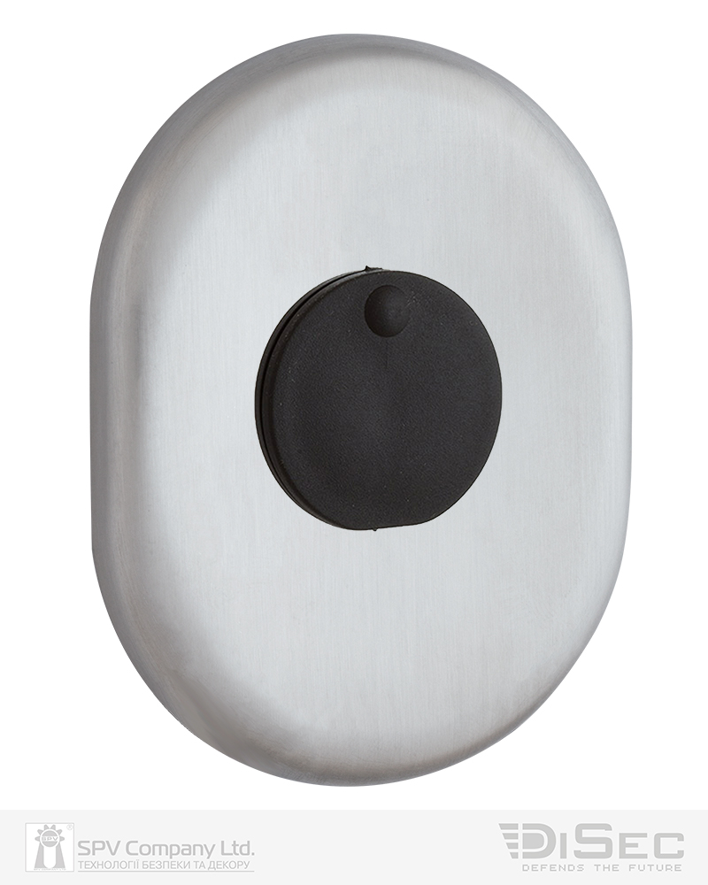 Фото Щиток DISEC     KT3855 OMEGA OVAL     Нерж.сталь_мат   IT     З шторкою в інтернет-магазині locksmaster.com.ua