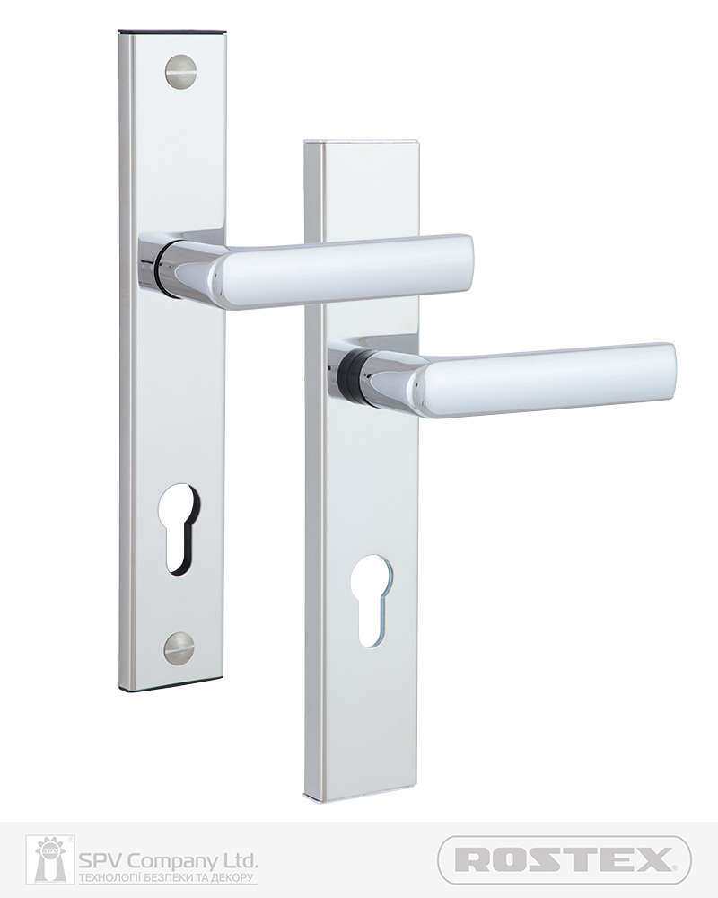 Фото Фурнітура захисна ROSTEX 807 R mov-mov PZ PLATE 90мм Хром_полірований   55-65мм 3клас 804 CR Комплект в інтернет-магазині locksmaster.com.ua