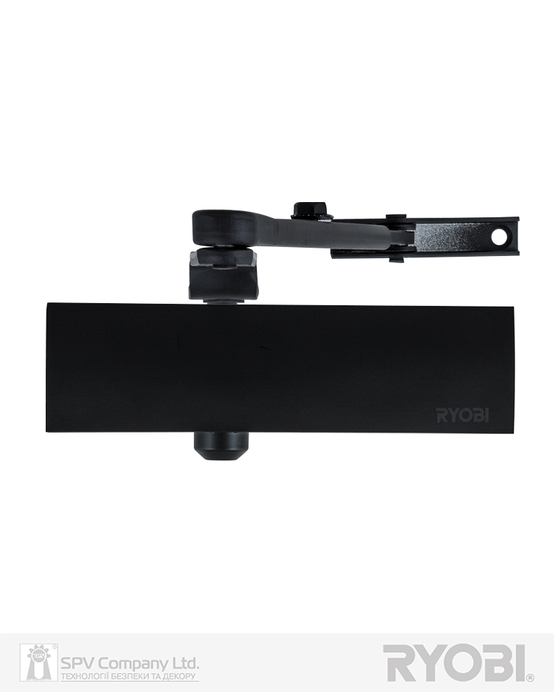 Фото Дотягувач накладний RYOBI 1200 D-1200 ANTHRACITE   STD_ARM EN_2/3/4 80кг 1100мм   FIRE   в інтернет-магазині locksmaster.com.ua
