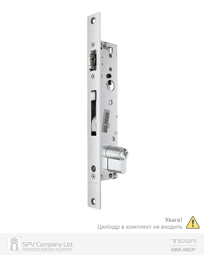 Фото Замок врізний TESA DIN 4246BE UNIV BS20мм     SS 22мм   до циліндру з язичком R=15мм   в інтернет-магазині locksmaster.com.ua