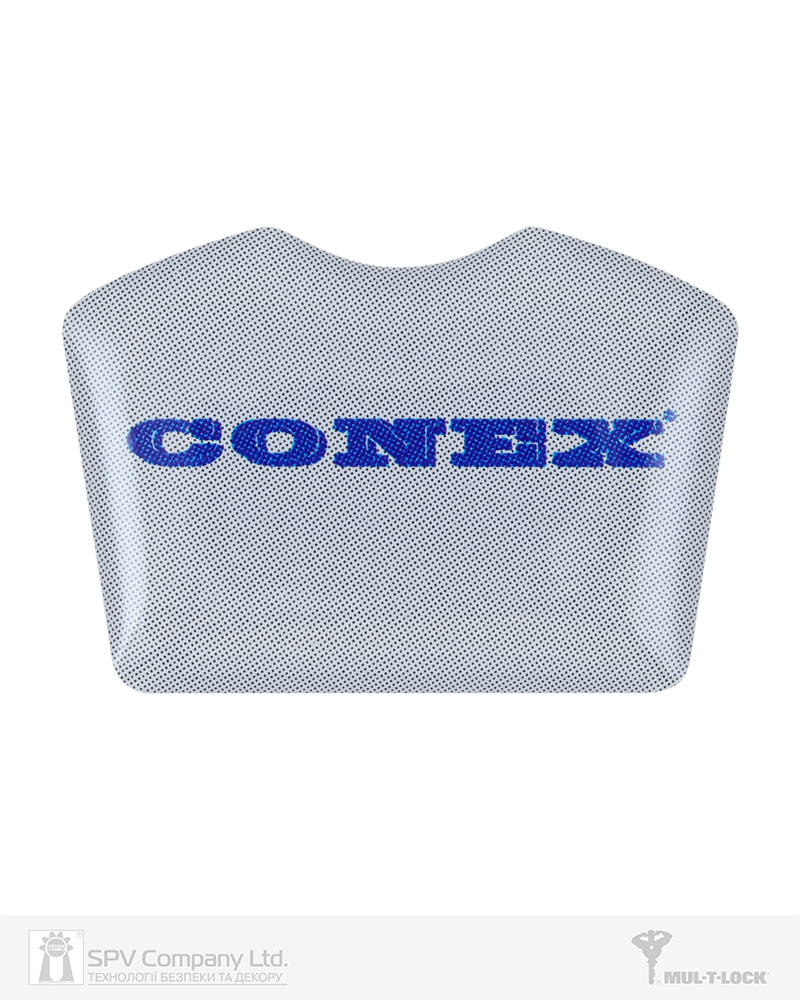 Фото Вставка-лого_кольорова ACRYL CONEX GREY об’ємна, самоклеюча в інтернет-магазині locksmaster.com.ua
