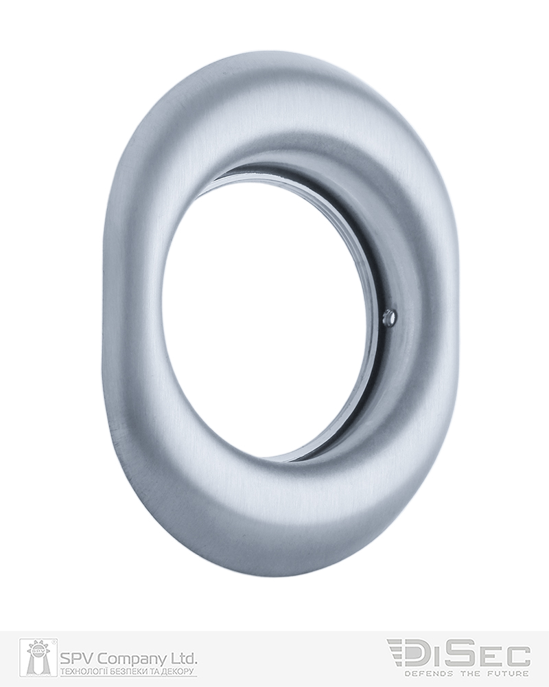 Фото Щиток DISEC     A1559   OVAL     Хром_мат   T     з різьбою до протекторів DISEC в інтернет-магазині locksmaster.com.ua