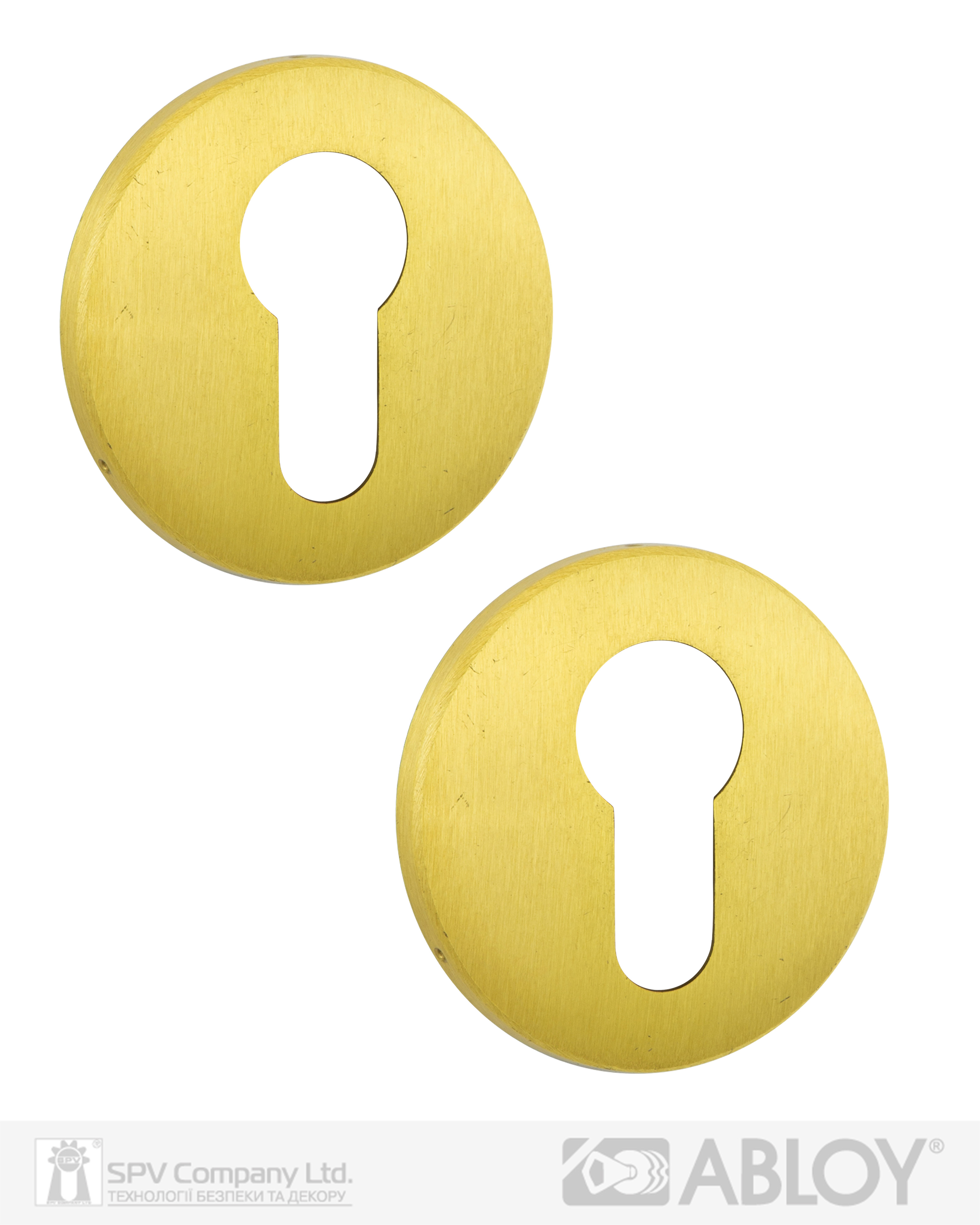 Фото Щиток ABLOY   LH002   PZ ROUND   Латунь_мат 38-60мм універсальне   MS_HA Комплект в інтернет-магазині locksmaster.com.ua