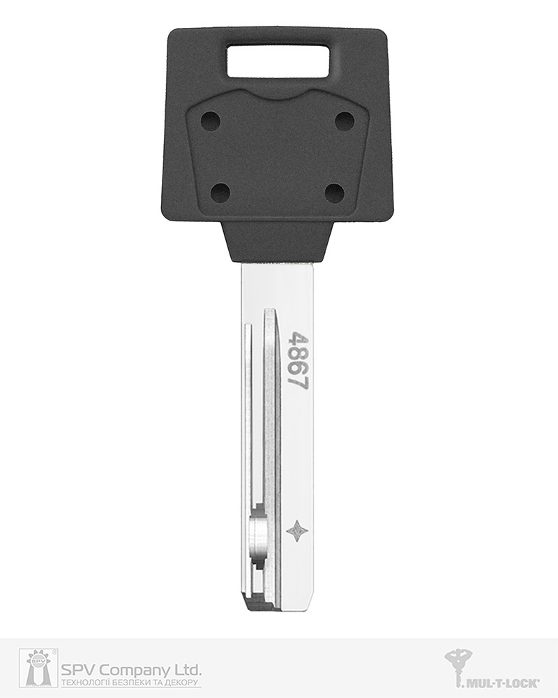 Фото Ключ MUL-T-LOCK MTL400 1KEY 4867 42,5мм HORIZONTAL   NSi 31мм     DND_BLACK_INS   в інтернет-магазині locksmaster.com.ua
