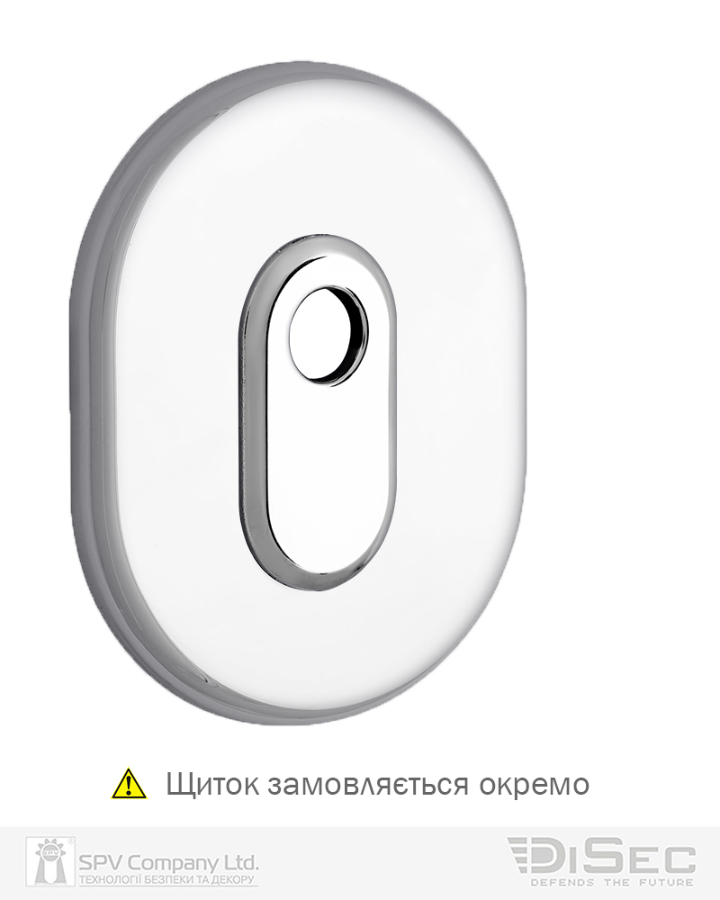 Фото Накладка DISEC     A2427 DIN OVAL     Хром_полірований   C       в інтернет-магазині locksmaster.com.ua