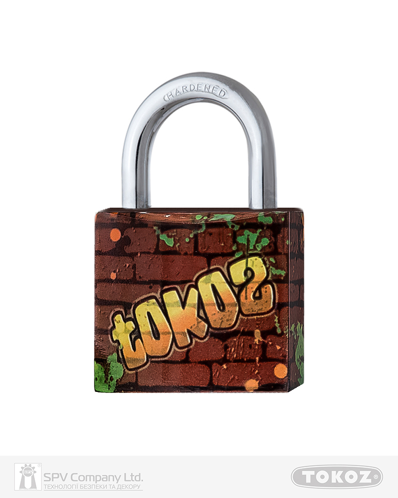 Фото Замок висячий TOKOZ GRAFFITI_40       3KEY TK1_M NR_shackle 22мм 6,2мм     в інтернет-магазині locksmaster.com.ua
