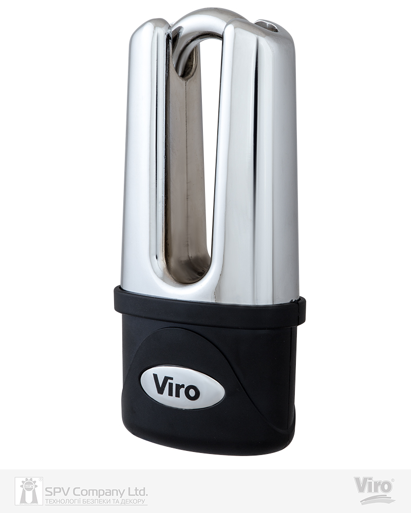 Фото Замок VIRO MOTO BLINDATO EXTREME STAINLESS_STEEL        3KEY   83мм в інтернет-магазині locksmaster.com.ua