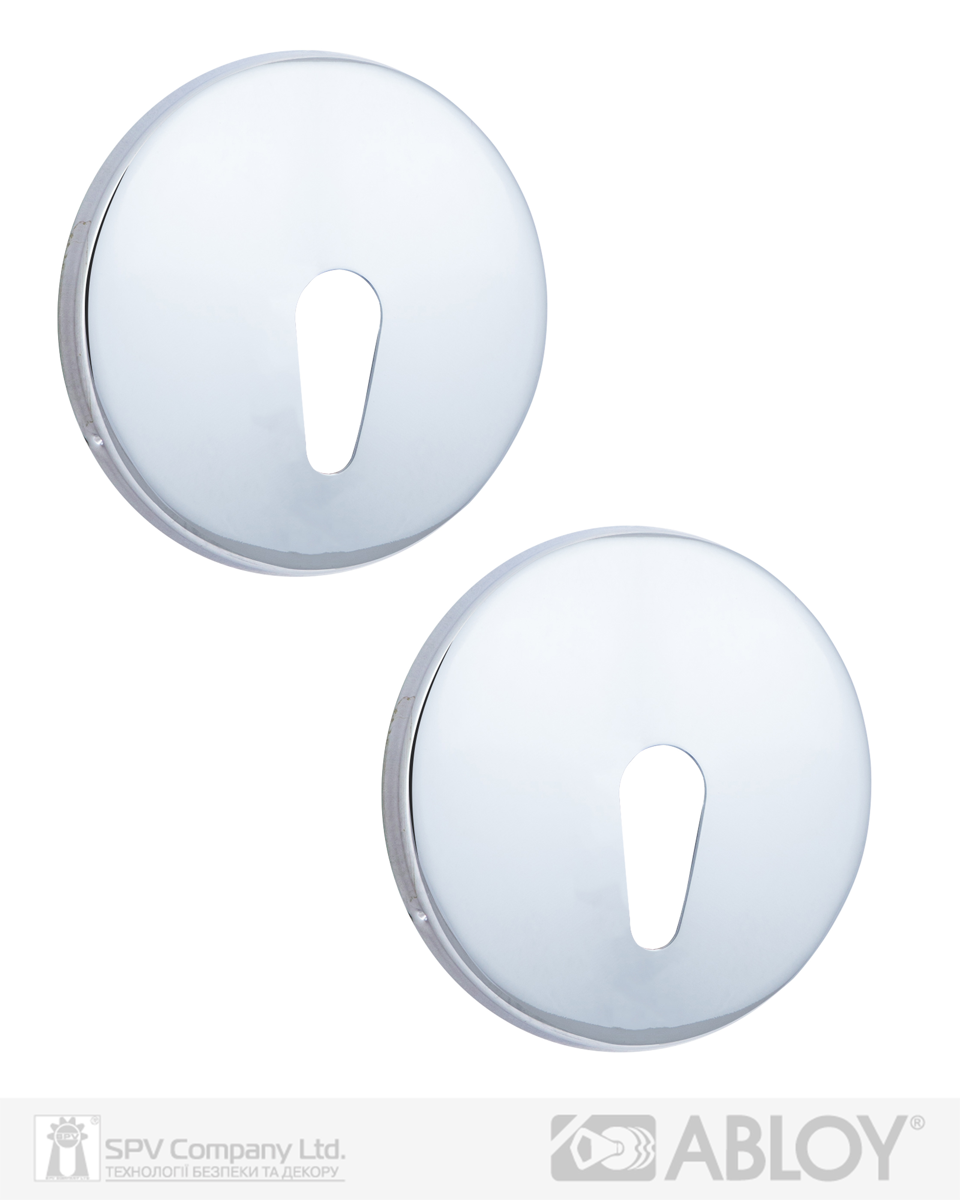 Фото Щиток ABLOY   LH002   A ROUND   Хром_полірований 38-60мм універсальне   MS_CR Комплект в інтернет-магазині locksmaster.com.ua