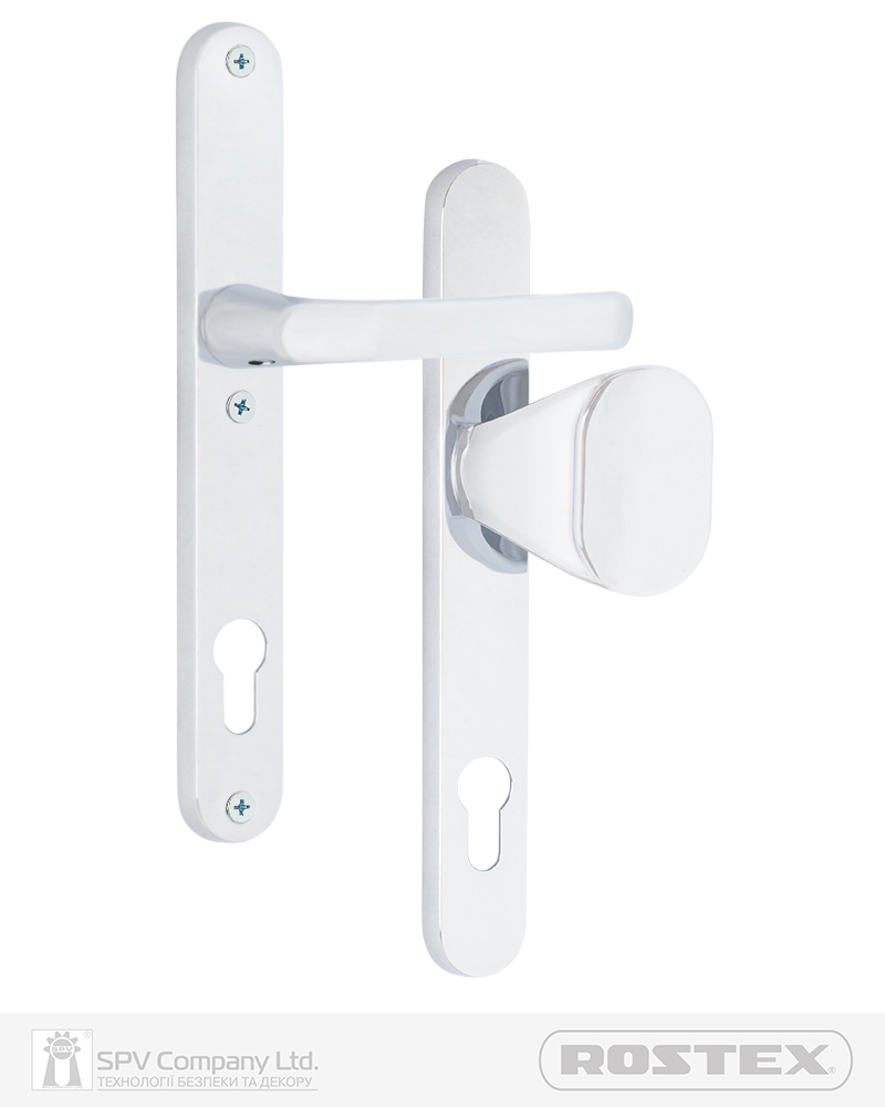 Фото Фурнітура захисна ROSTEX PROFILE_PRO Z fix-mov DIN PLATE 92мм Хром_полірований 19,5мм 57-62мм   Ovalne/Baryt CR Комплект в інтернет-магазині locksmaster.com.ua