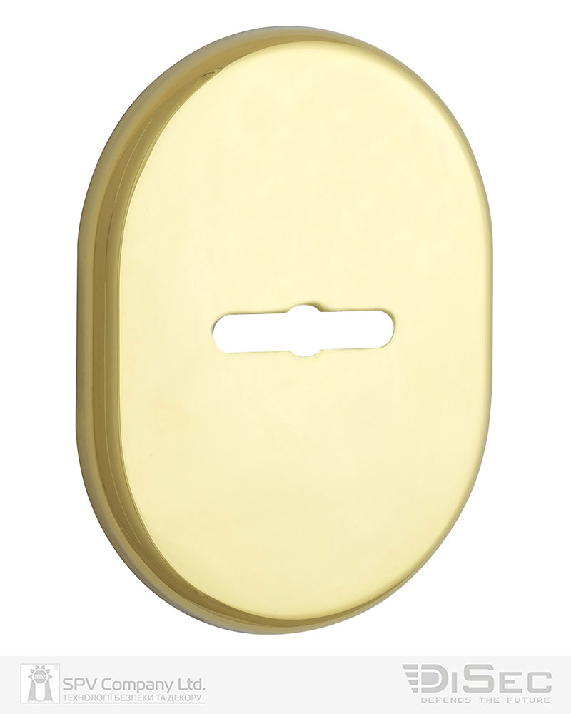 Фото Щиток DISEC     KT090 MATRIX OVAL     Латунь_PVD   2     з прихованою шторкою в інтернет-магазині locksmaster.com.ua