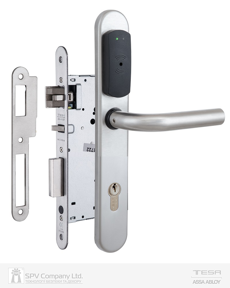 Фото Замок TESA SPY V3 VECTOR ISO 15693 FLEXSPACE нерж.сталь матова P+V 2UB0 BS50мм 20 мм Rounded I: Inox UNIV   в інтернет-магазині locksmaster.com.ua