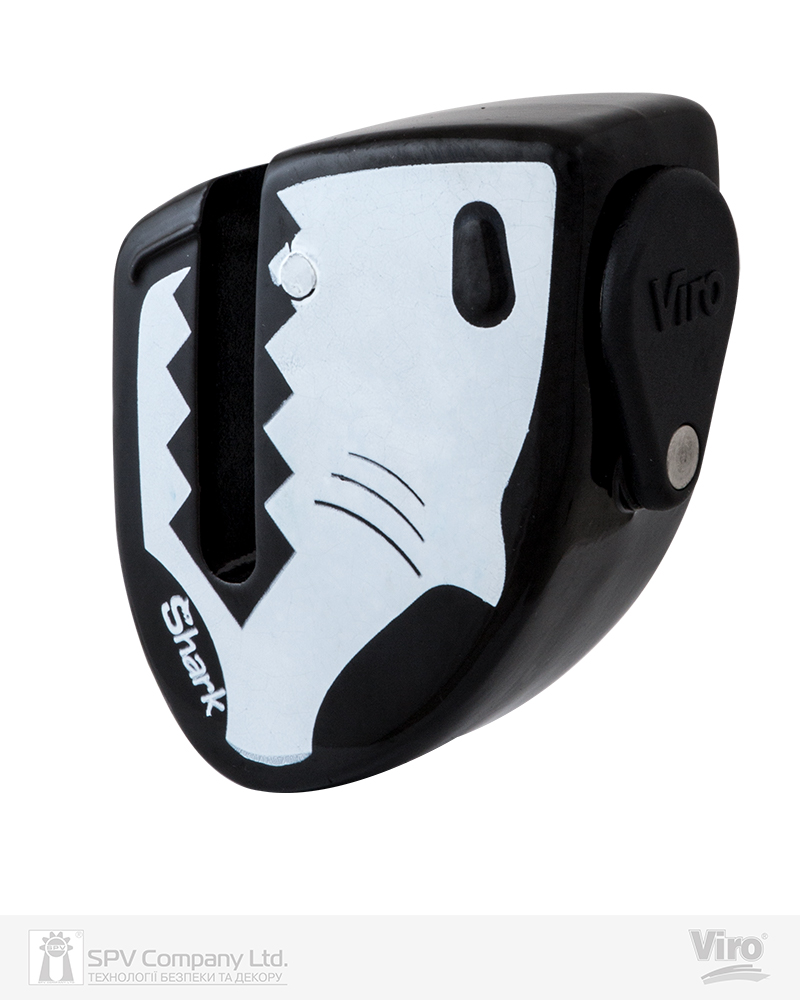 Фото Замок VIRO MOTO SHARK BLACK/WHITE       2KEY       в інтернет-магазині locksmaster.com.ua