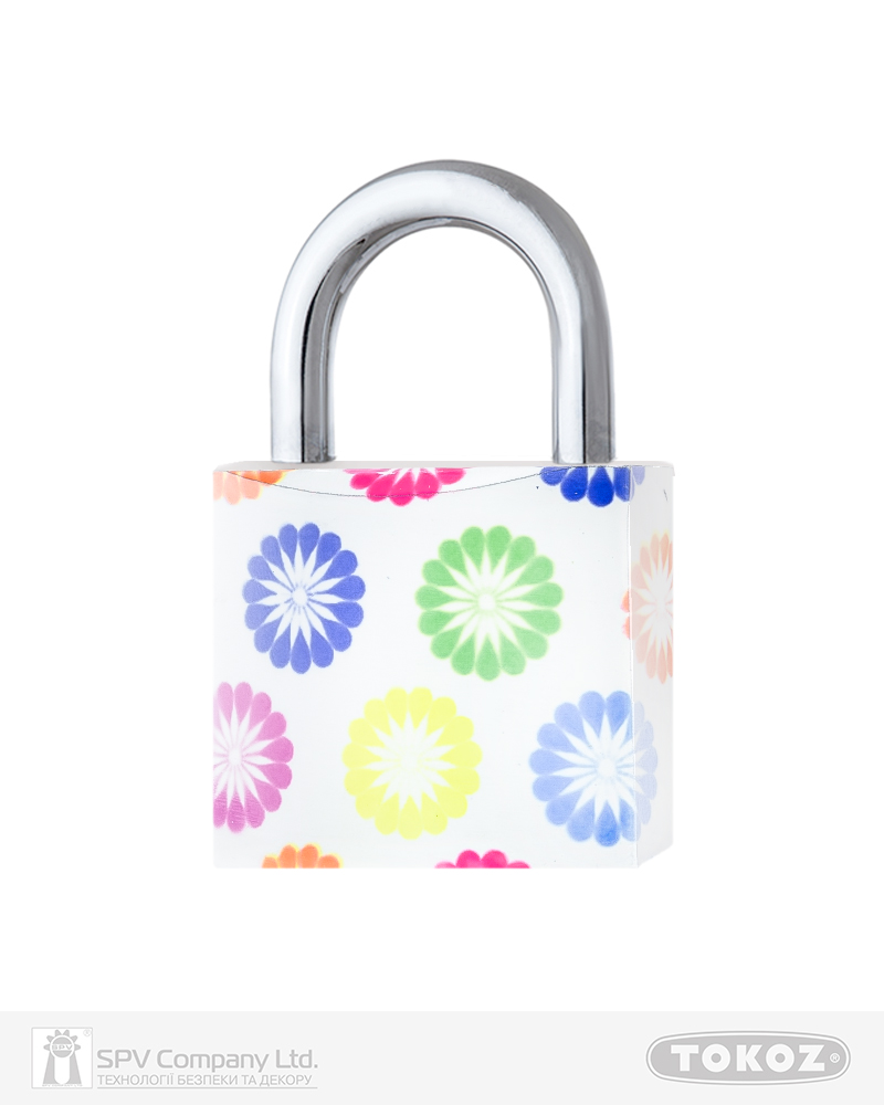 Фото Замок висячий TOKOZ FLOWER_40       3KEY TK1_M NR_shackle 22мм 6,2мм     в інтернет-магазині locksmaster.com.ua