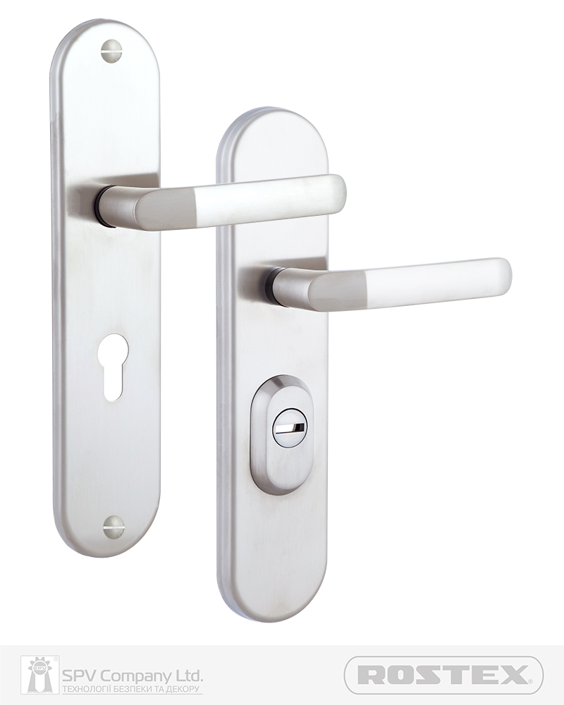 Фото Фурнітура захисна ROSTEX UNIVERSAL R mov-mov DIN PLATE 72мм Нерж.сталь_мат 22мм 38-55мм 3клас Baryt NEREZ_MAT Комплект в інтернет-магазині locksmaster.com.ua