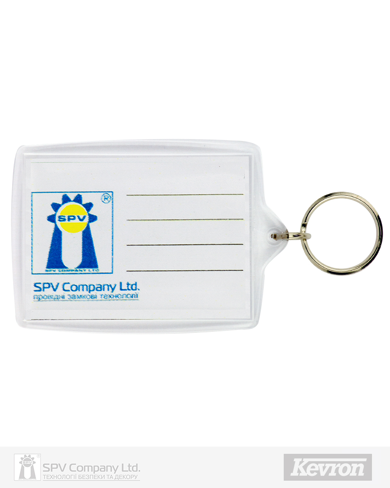 Фото Брелок KEVRON ID60 CLEAR акрил 77x53мм PB   в інтернет-магазині locksmaster.com.ua