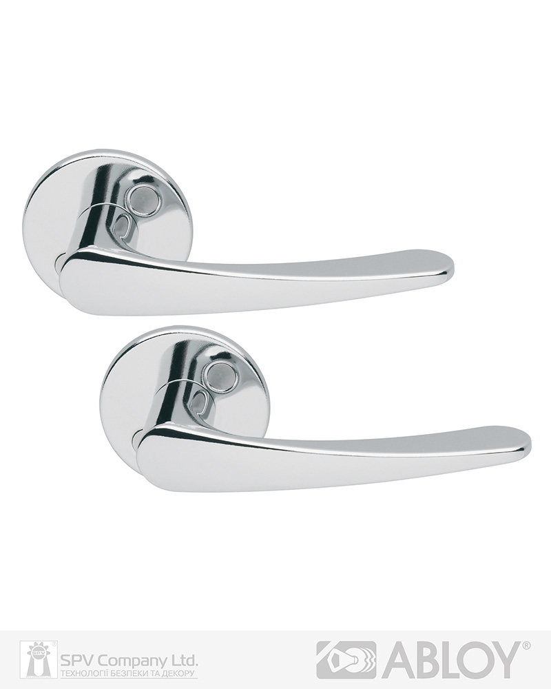 Фото Ручка дверна ABLOY INTERIA 19/001 mov-mov FIN ROUND   Хром_полірований 40мм наскрізь Interia ZN_CR Комплект в інтернет-магазині locksmaster.com.ua