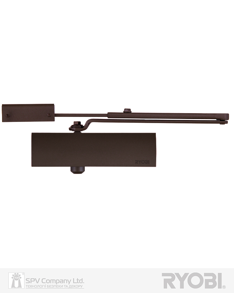 Фото Дотягувач накладний RYOBI 1200 D-1200P(U) DARK_BRONZE   UNIV_ARM EN_2/3/4 80кг 1100мм   FIRE   в інтернет-магазині locksmaster.com.ua