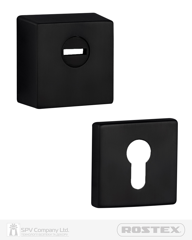 Фото Протектор ROSTEX   QUADRUM RX3/H DIN SQUARE 23мм 40-45мм Фарба_чорна 3клас BLACK_MAT     Комплект в інтернет-магазині locksmaster.com.ua