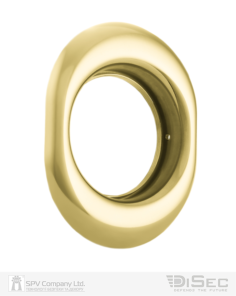 Фото Щиток DISEC     A1559   OVAL     Латунь_PVD   2     з різьбою до протекторів DISEC в інтернет-магазині locksmaster.com.ua