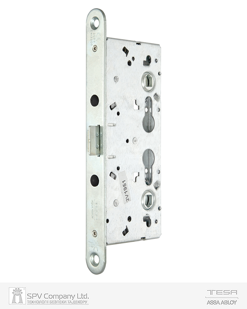 Фото Замок TESA для активної стулки врізний CF65 1 Locking BS65мм 72мм Zinc   9x9мм для прохідних дверей, циліндр не працює в інтернет-магазині locksmaster.com.ua