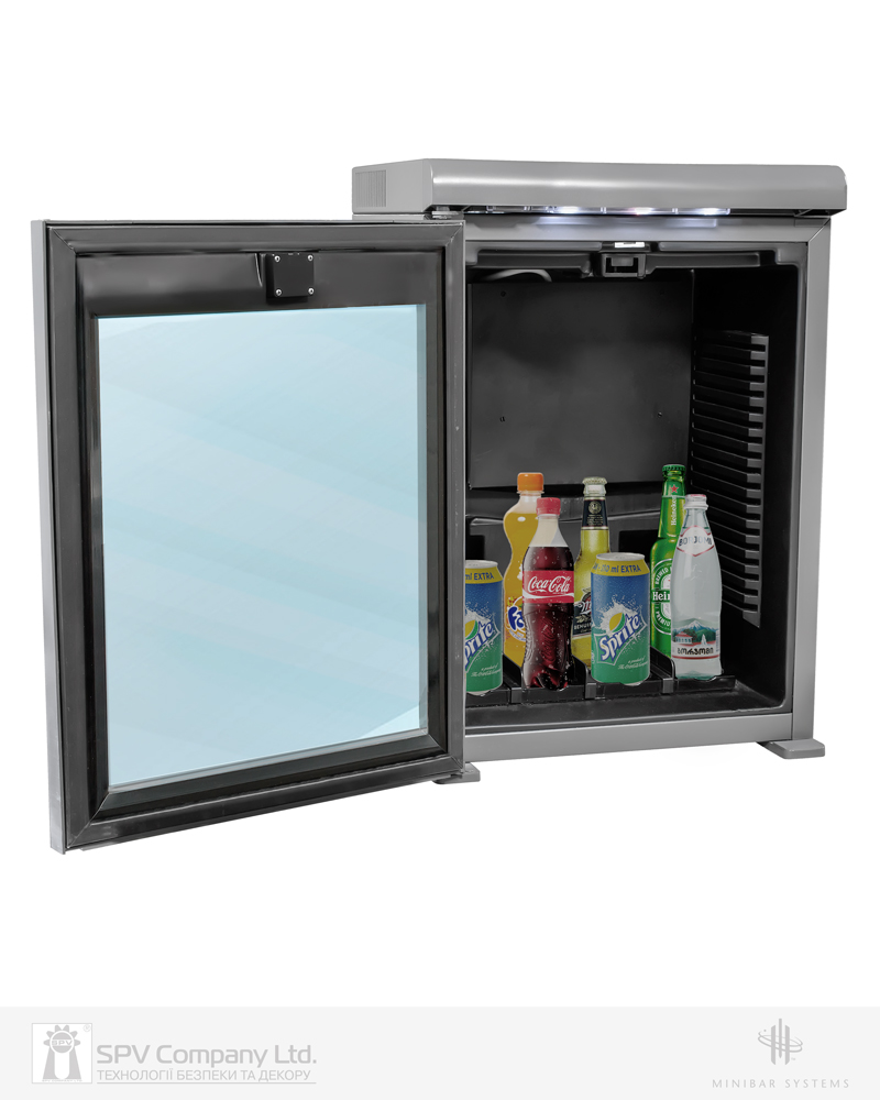 Фото Мінібар готельний MINIBAR SYSTEMS SmartCube 60i Classic 60л Скляні сріблясті LEFT   в інтернет-магазині locksmaster.com.ua