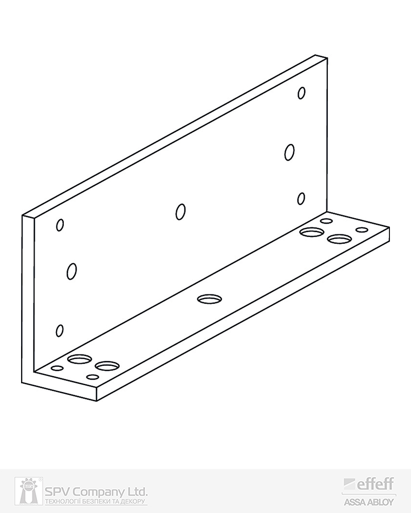 Фото Монтажна пластина EFF EFF MAGAC-L-AL600--       для дверей з вузькою рамою   в інтернет-магазині locksmaster.com.ua