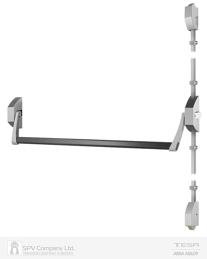 Фото Замок TESA для евакуаційного виходу накладний GLOBAL3S 3 Locking     GN 900мм 8x8мм G: silver (RAL9006)/N: black (RAL9005) в інтернет-магазині locksmaster.com.ua