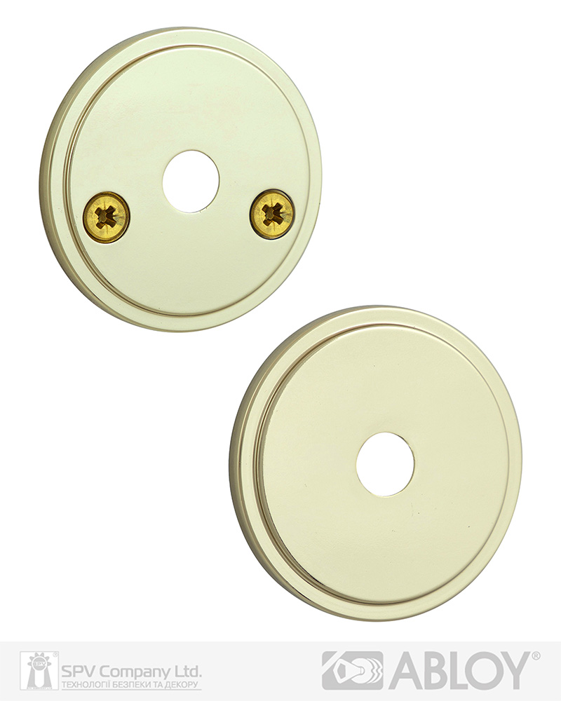 Фото Щиток ABLOY   005   O_FIN ROUND   Лак_золотистий   наскрізь   ZN_KULA Комплект в інтернет-магазині locksmaster.com.ua