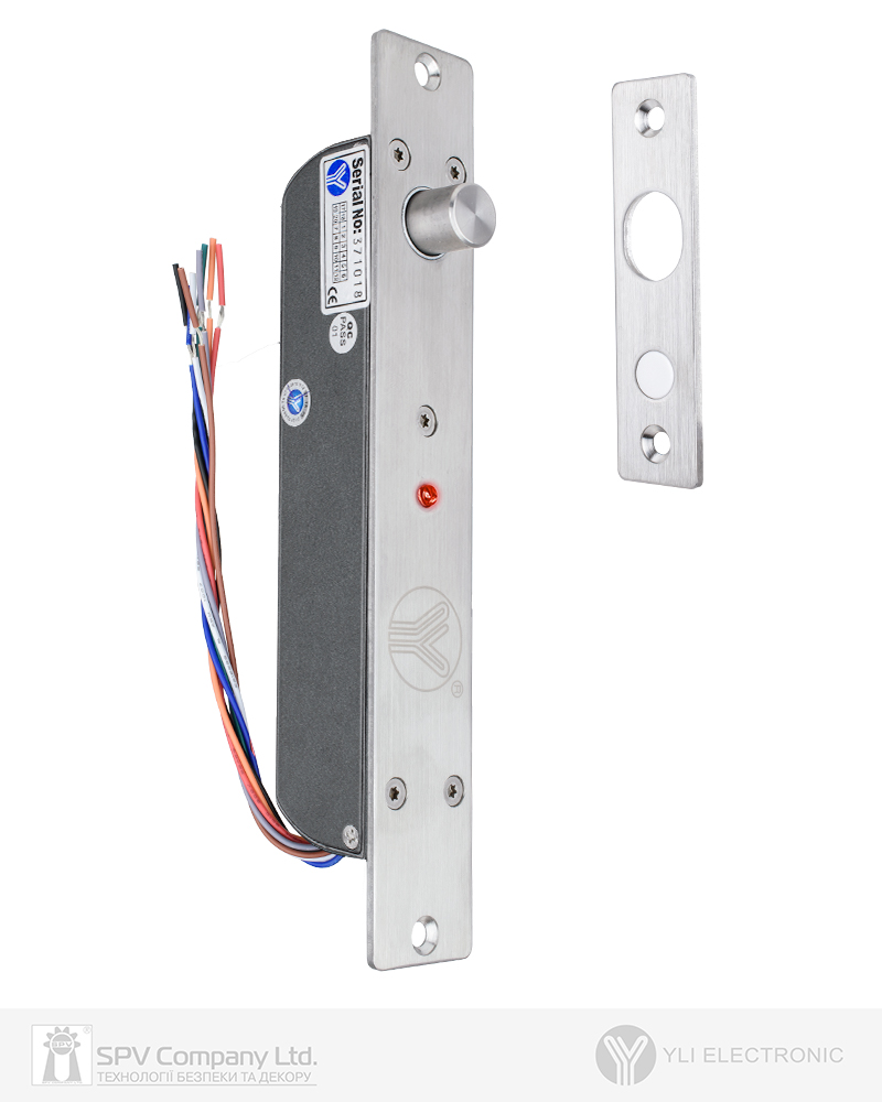 Фото Замок електроригельний YLI YB-700A (LED) 12В НВ 34 мм   в інтернет-магазині locksmaster.com.ua