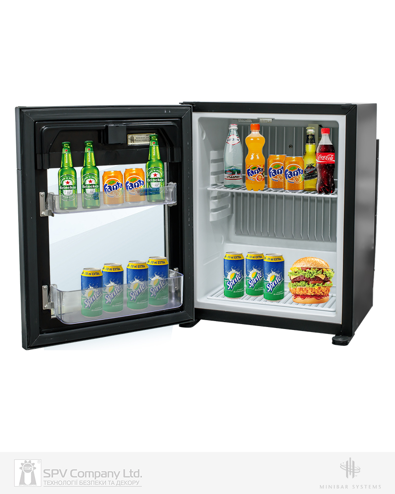 Фото Мінібар готельний MINIBAR SYSTEMS Primo+ 40 40л Скляні сріблясті UNIV  Без знанення в інтернет-магазині locksmaster.com.ua