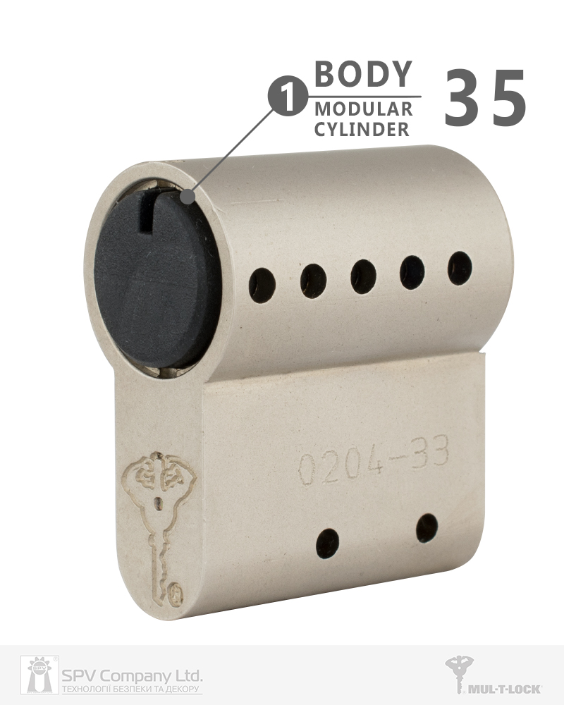 Фото Корпус циліндра MUL-T-LOCK MTL400/MTL600 *MODULAR 33мм NST EXP плата, LOADED в інтернет-магазині locksmaster.com.ua