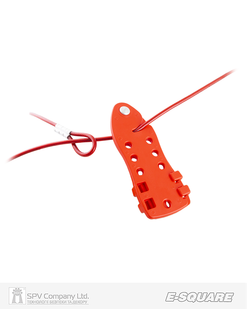 Фото Блокіратор тросовий E-SQUARE     універсальний червоний + 3 м корд-шнур в інтернет-магазині locksmaster.com.ua