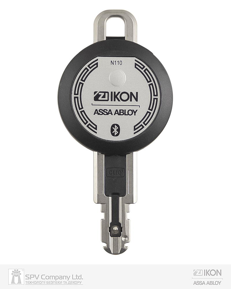Фото Ключ IKON e-CLIQ 1KEY   27мм VERTICAL CLIQ_GO Bluetooth з кнопкою   15мм       BLACK в інтернет-магазині locksmaster.com.ua