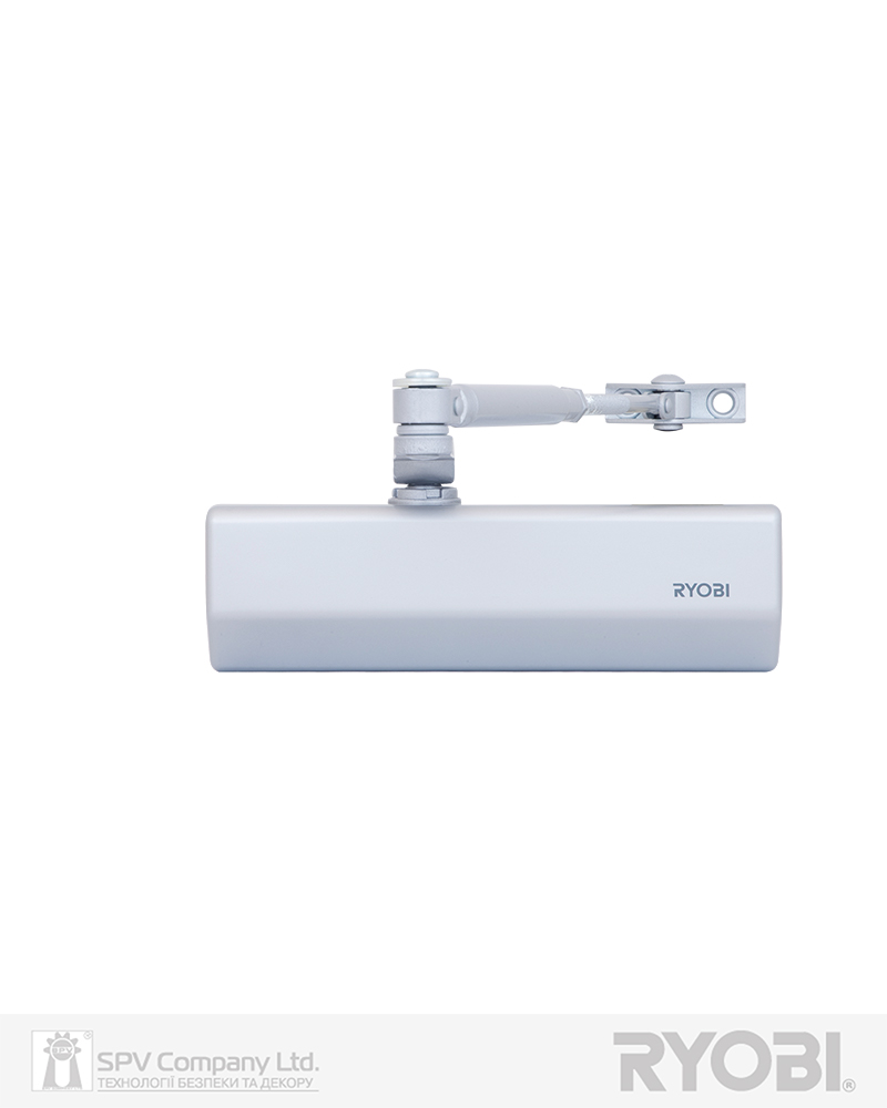 Фото Дотягувач накладний RYOBI 1500 D-1554 SILVER   STD_ARM EN_2/3/4 до_80кг 1100мм   FIRE осьового типу верхнього монтажу   в інтернет-магазині locksmaster.com.ua