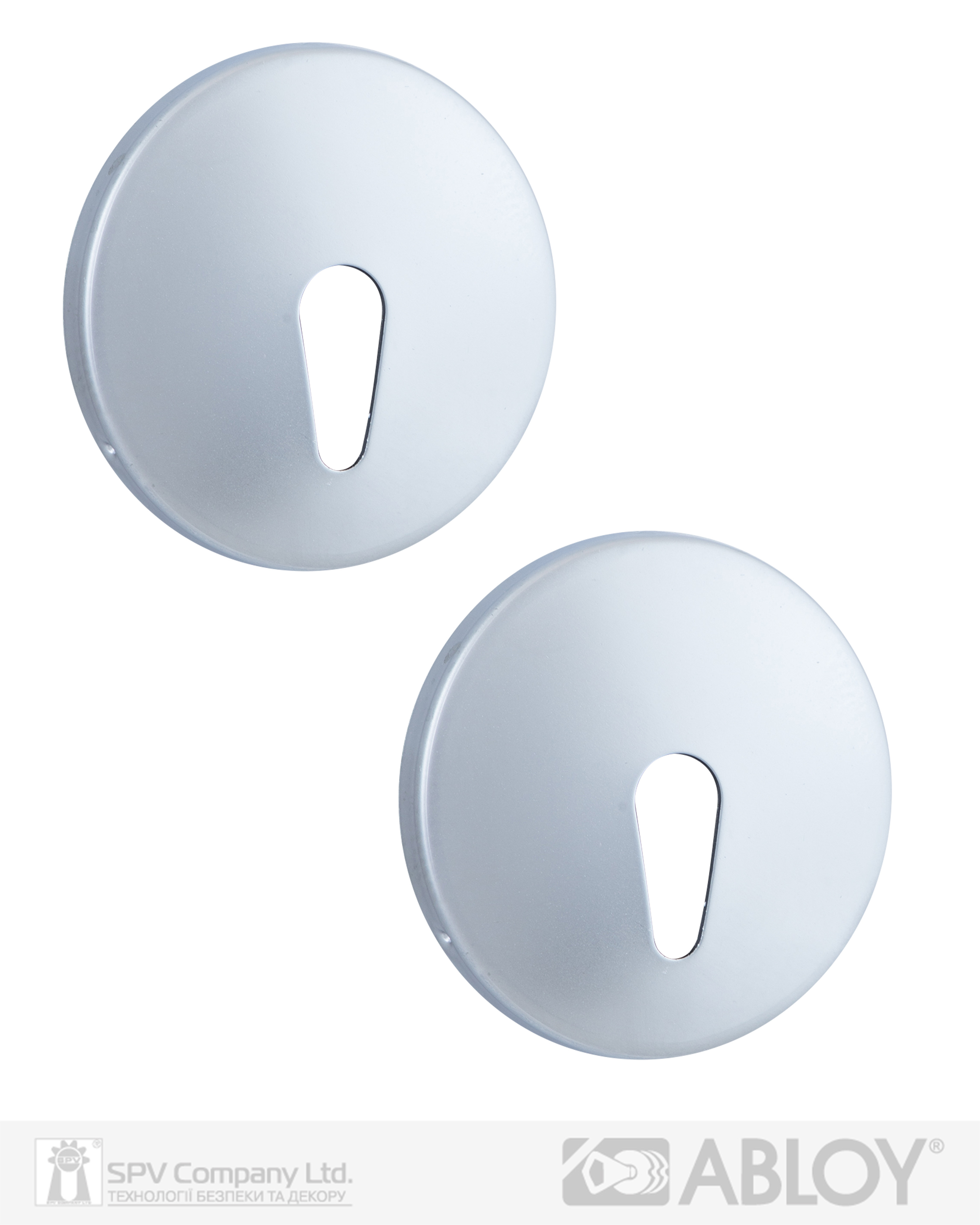 Фото Щиток ABLOY   LH002   A ROUND   Хром_сатин 38-60мм універсальне   MS_HCR Комплект в інтернет-магазині locksmaster.com.ua