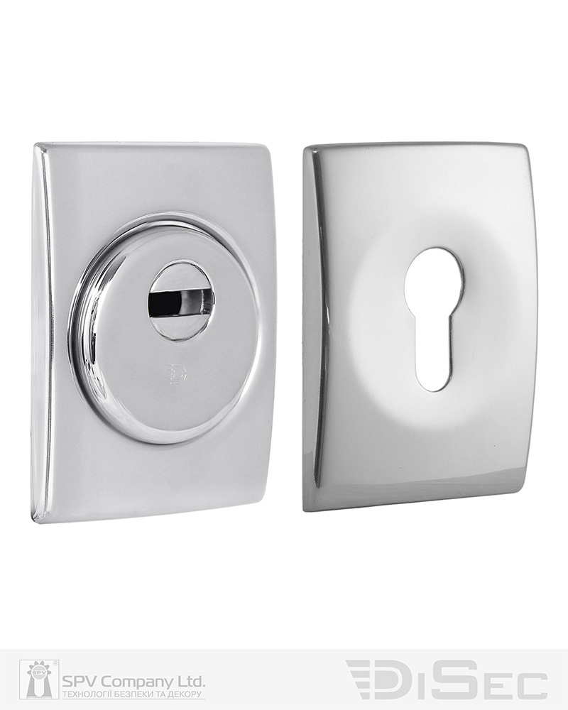 Фото Протектор DISEC   SFERIK BD+ DIN RECTANGL 25мм   Хром_полірований 3клас C     Комплект в інтернет-магазині locksmaster.com.ua
