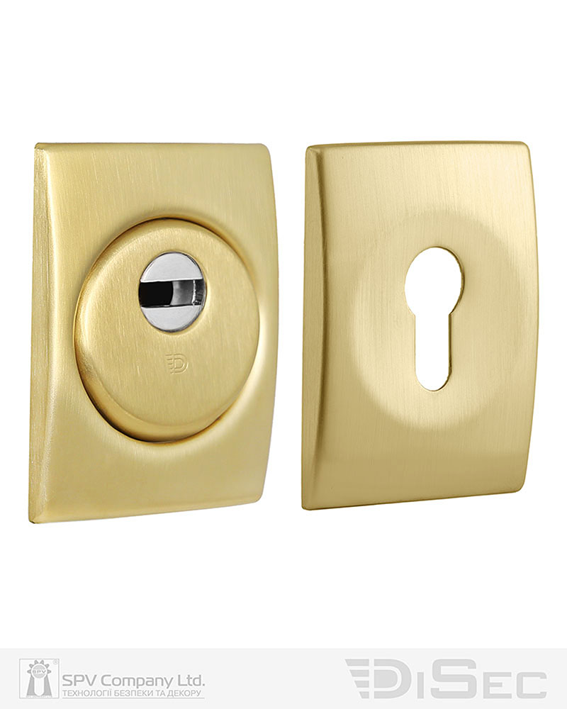 Фото Протектор DISEC   SFERIK BD+ DIN RECTANGL 25мм   Латунь_мат 3клас TT     Комплект в інтернет-магазині locksmaster.com.ua