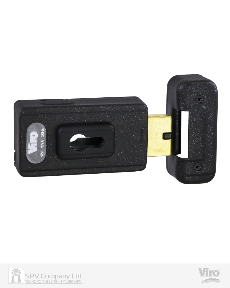 Фото Замок електромеханічний VIRO V06 BS70мм     T1/T2 DIN 12VAC NC GATE накладний V96 BLACK в інтернет-магазині locksmaster.com.ua