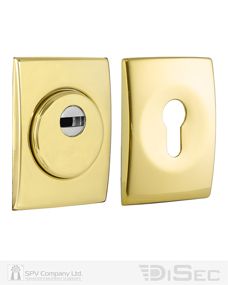Фото Протектор DISEC   SFERIK BD+ DIN RECTANGL 25мм   Латунь_PVD 3клас 2     Комплект в інтернет-магазині locksmaster.com.ua