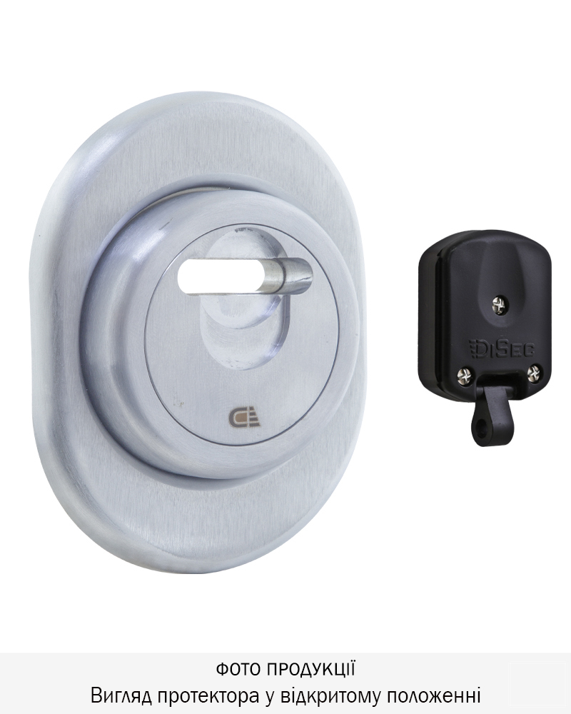 Фото Протектор DISEC MAGNETIC_3G   3GDM LEVER_KEY OVAL 15мм   Хром_мат 3клас T 3KEY KM0P3G Зовнішній в інтернет-магазині locksmaster.com.ua