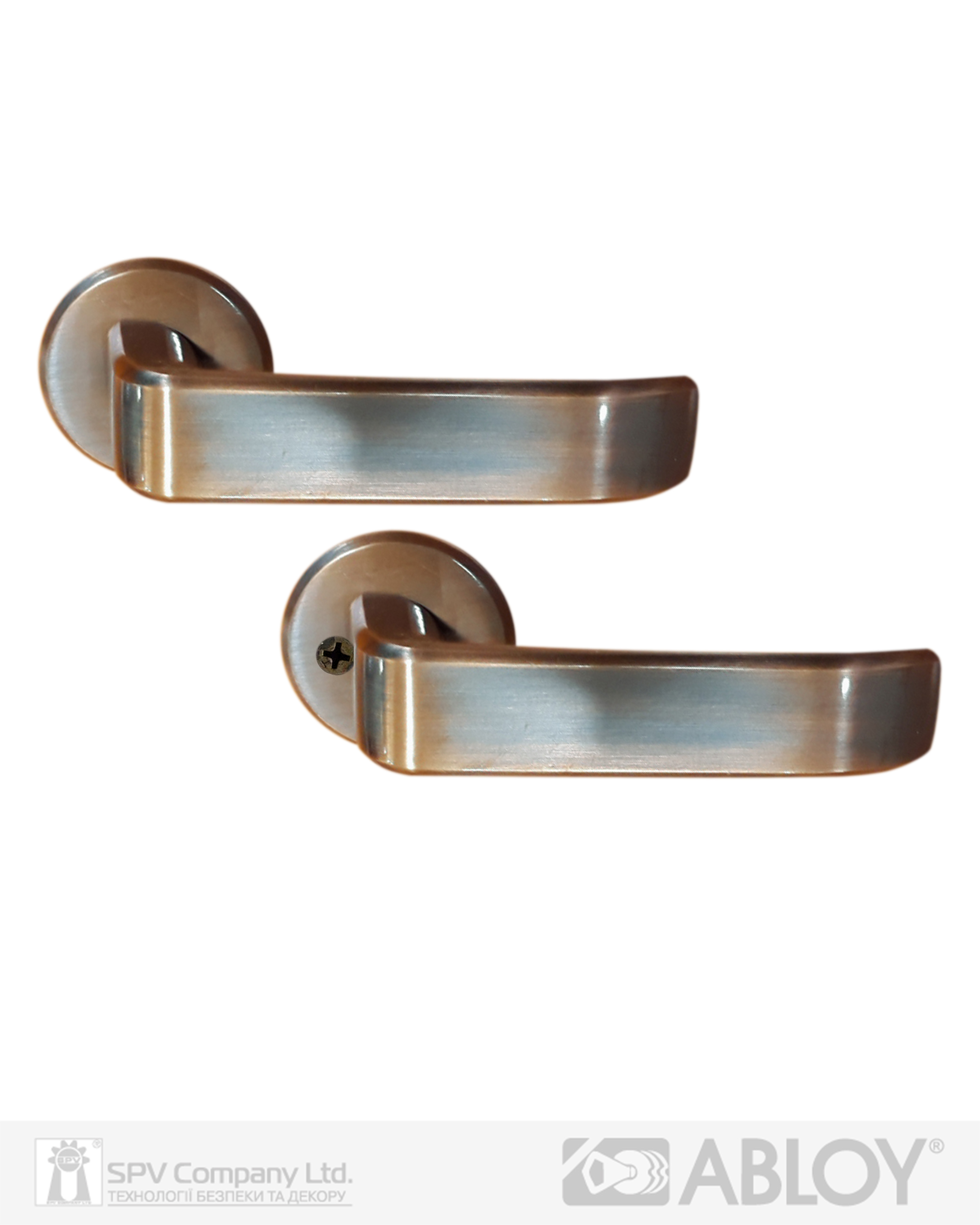 Фото Ручка дверна ABLOY CONSUL 110/007 mov-mov FIN ROUND   Бронза_червона 40-60мм наскрізь Consul MS_APR Комплект в інтернет-магазині locksmaster.com.ua