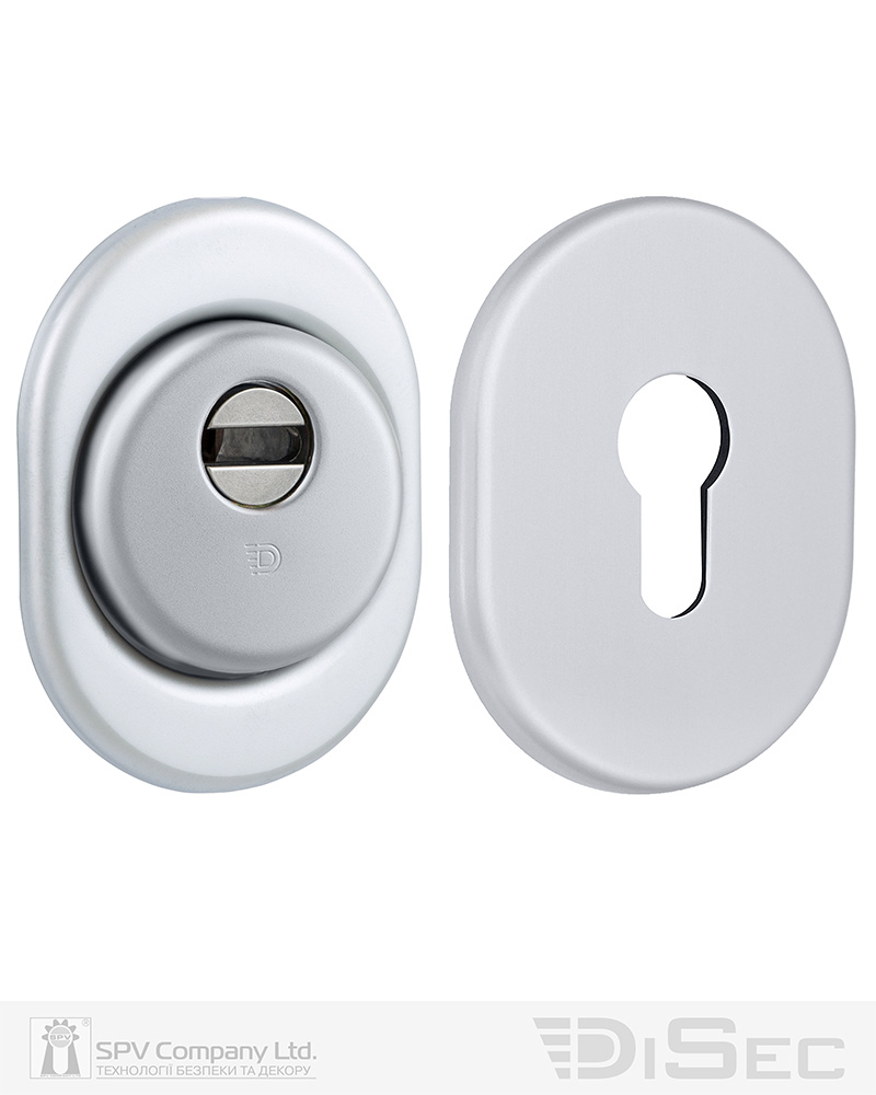 Фото Протектор DISEC   SFERIK BD+ DIN OVAL 25мм   Нікель_сатин 3клас S     Комплект в інтернет-магазині locksmaster.com.ua