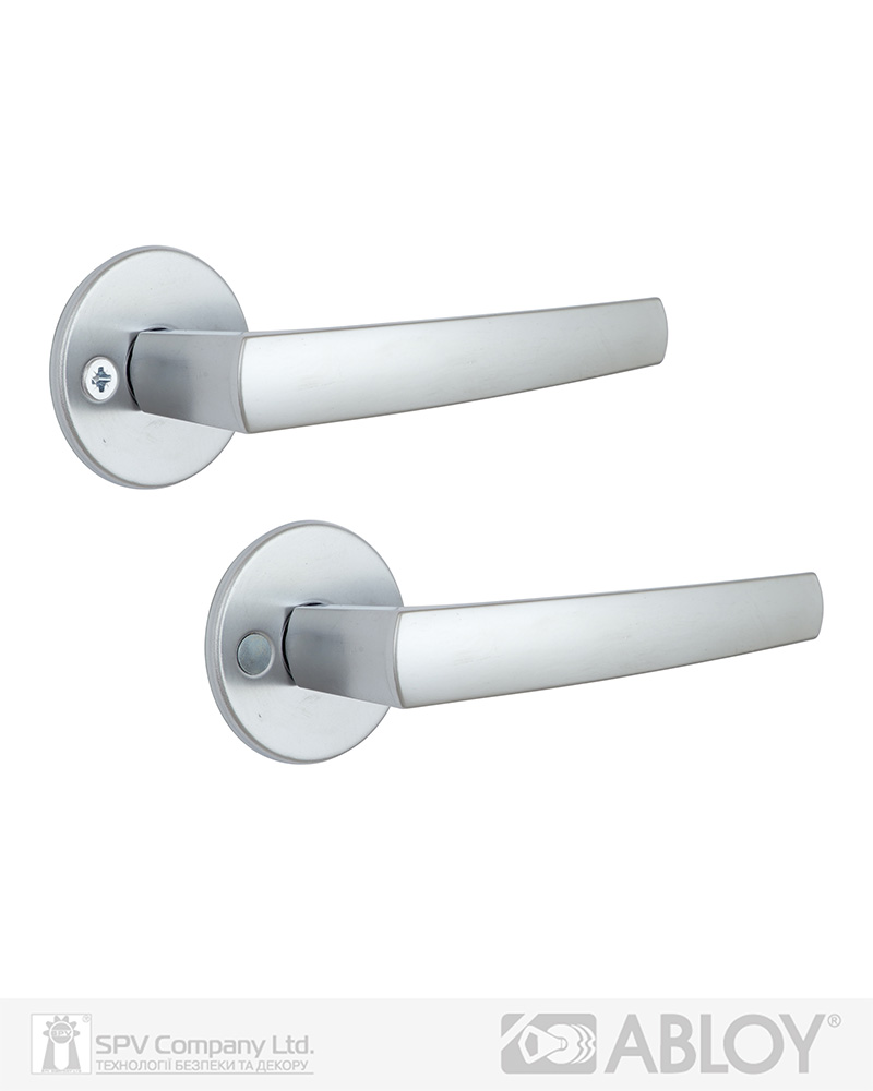 Фото Ручка дверна ABLOY POLARITA 16/001 mov-mov FIN ROUND   Хром_сатин 40мм наскрізь Polarita ZN_HCR Комплект в інтернет-магазині locksmaster.com.ua