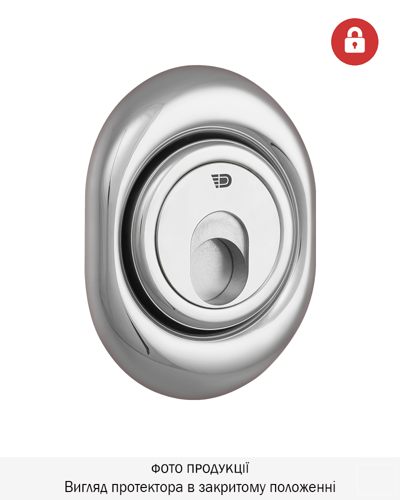 Фото Протектор DISEC MAGNETIC_3G   3G2FM DIN OVAL 25мм   Хром_полірований 3клас C O/K KM0P3G Зовнішній в інтернет-магазині locksmaster.com.ua