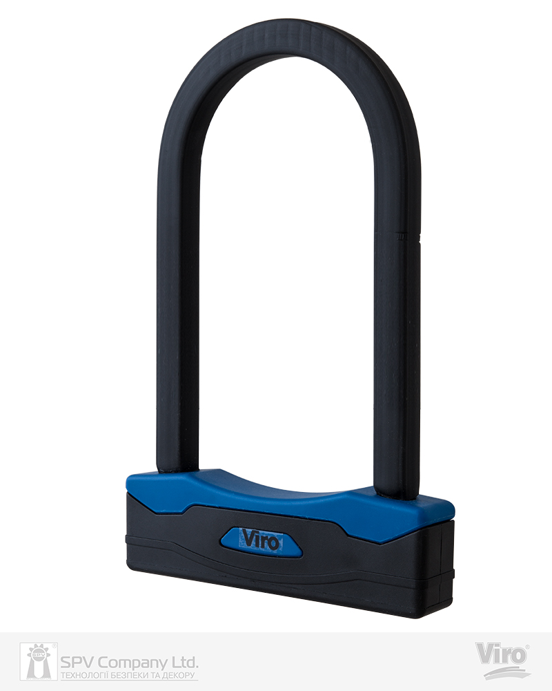 Фото Замок VIRO MOTO SEZIONE BLACK       2KEY   180мм   в інтернет-магазині locksmaster.com.ua