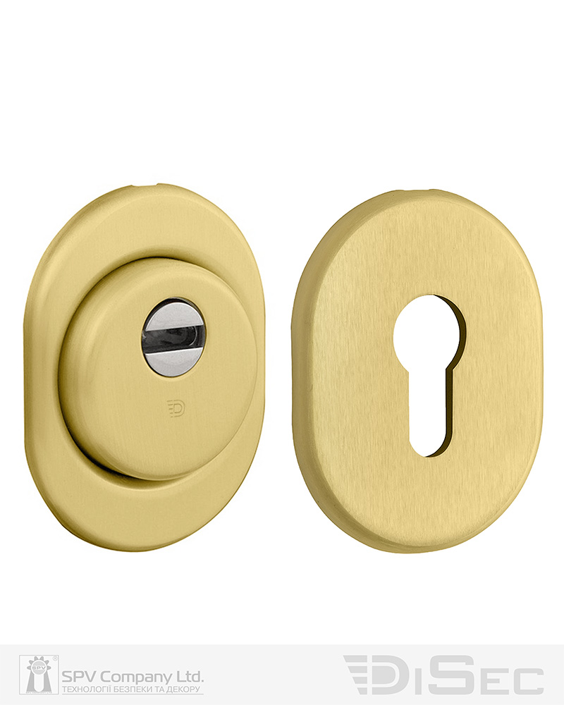 Фото Протектор DISEC   SFERIK BD+ DIN OVAL 25мм   Латунь_мат 3клас TT     Комплект в інтернет-магазині locksmaster.com.ua