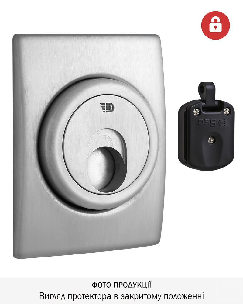 Фото Протектор DISEC MAGNETIC_3G   3G2WB DIN SQUARE 25мм   Нерж.сталь_мат   IT 3KEY KM0P3G Зовнішній в інтернет-магазині locksmaster.com.ua