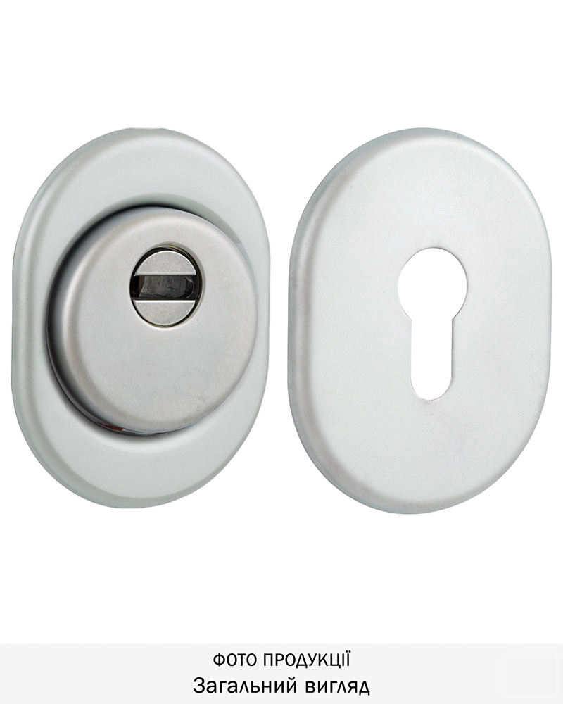 Фото Протектор DISEC   SFERIK BD+ DIN OVAL 25мм   Нікель_сатин 3клас S     Комплект в інтернет-магазині locksmaster.com.ua